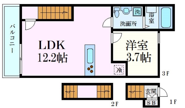 Ｐａｂｌｏ長束の物件間取画像